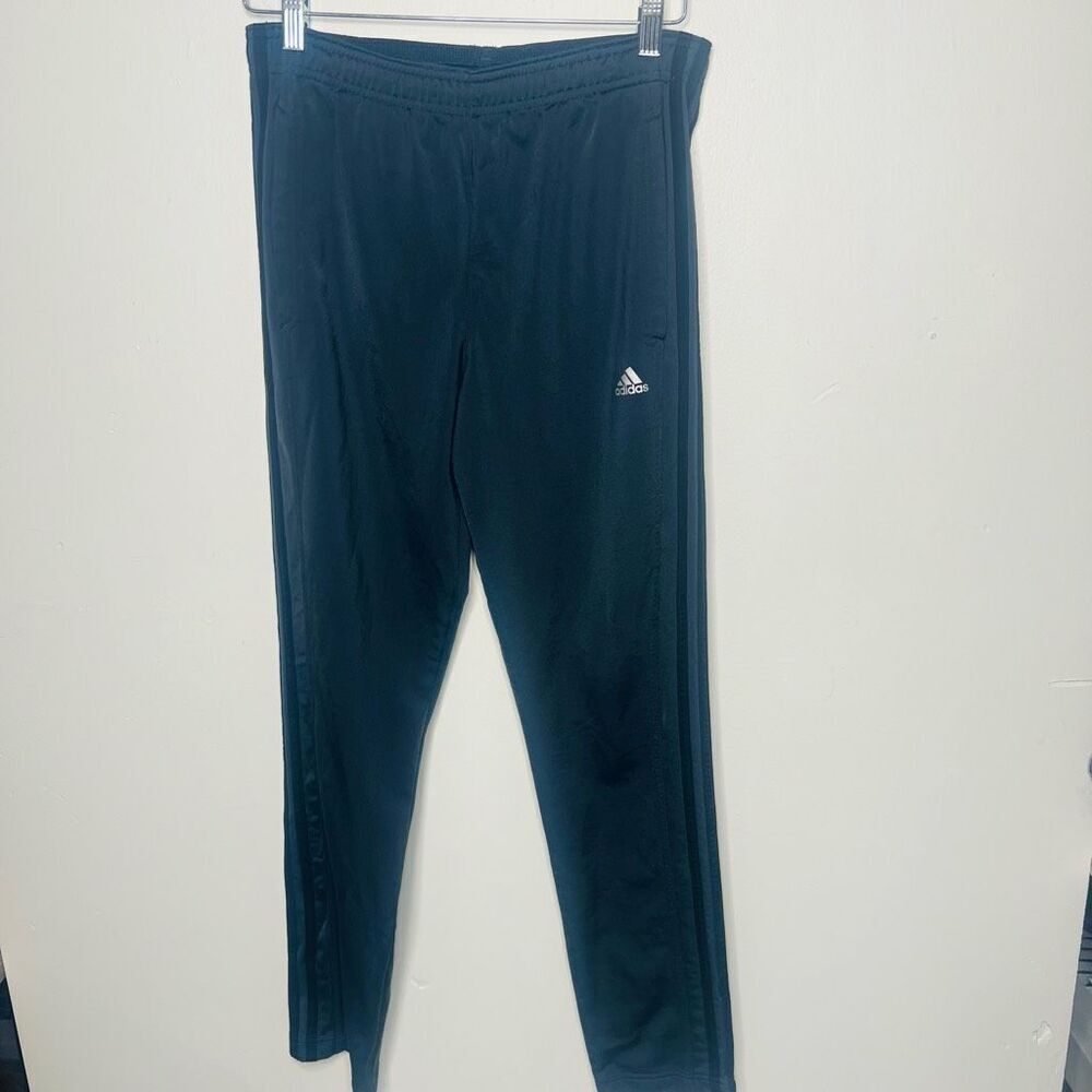 Adidas Dark Grey Black Stripe Track Pants Mens Sz S